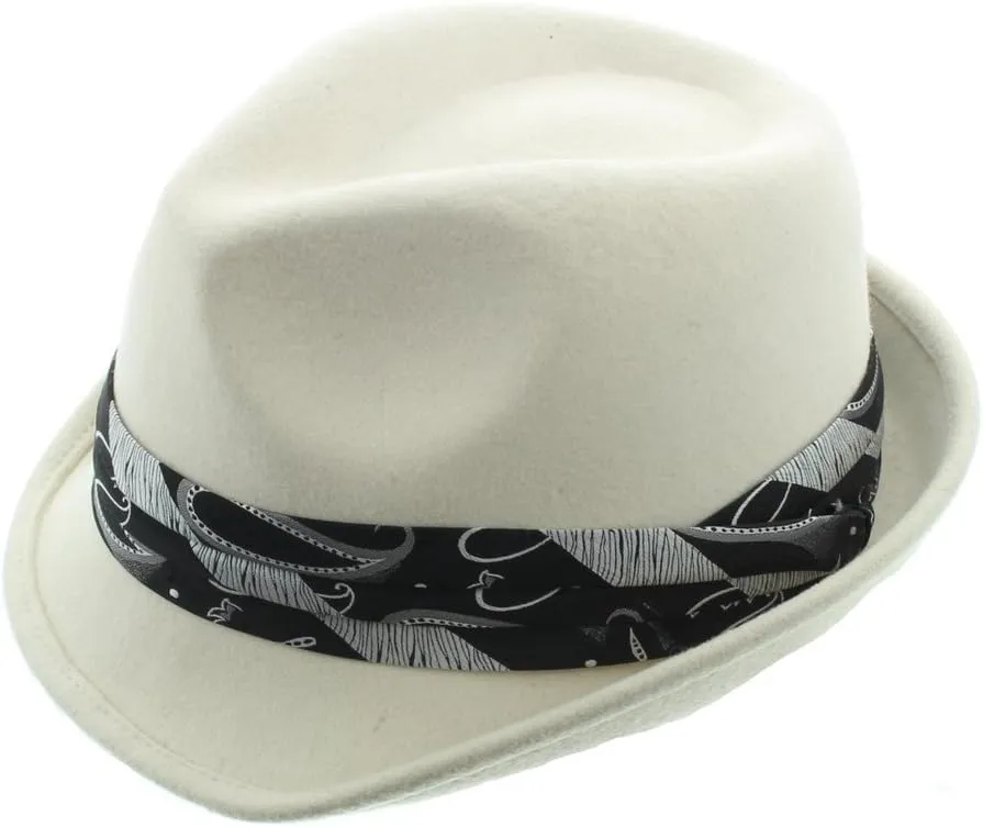 Milani The Gangsters Wool Fedora-White