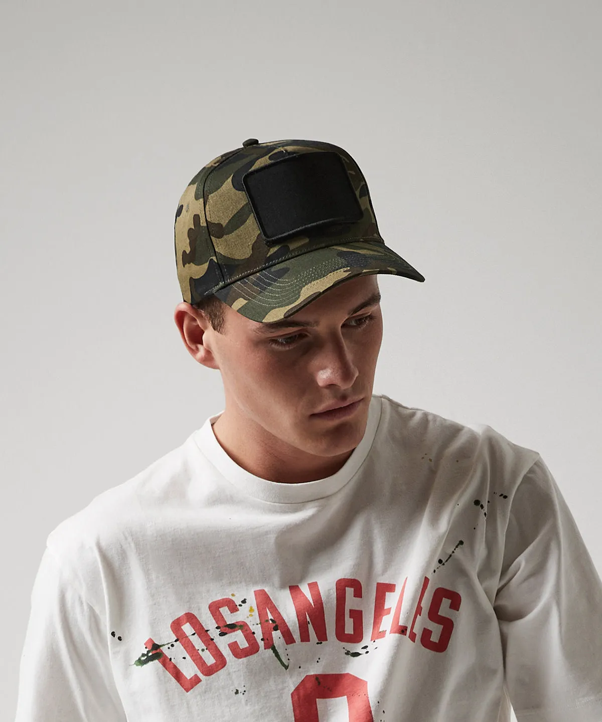 Military Green - Removable patch 5-panel cap