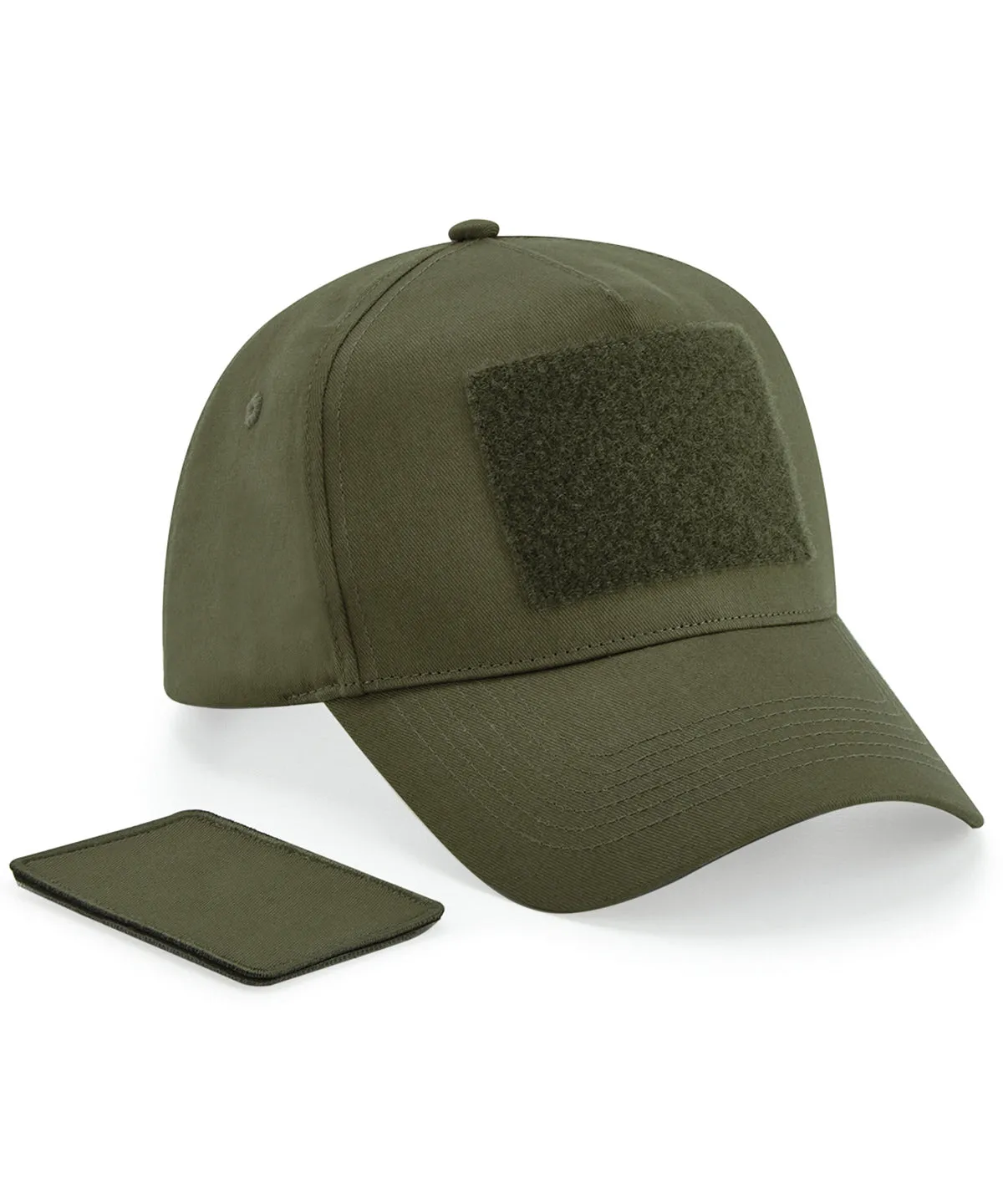 Military Green - Removable patch 5-panel cap