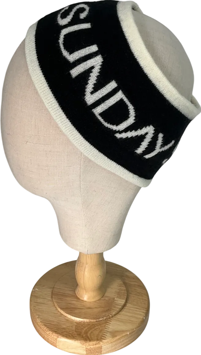My Ski Sunday Black Ski Headband One Size