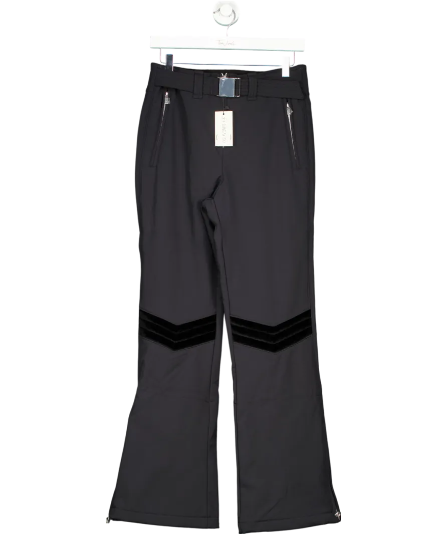 MY SUNDAY SKI Black Belted Ski Pants / Trousers UK M