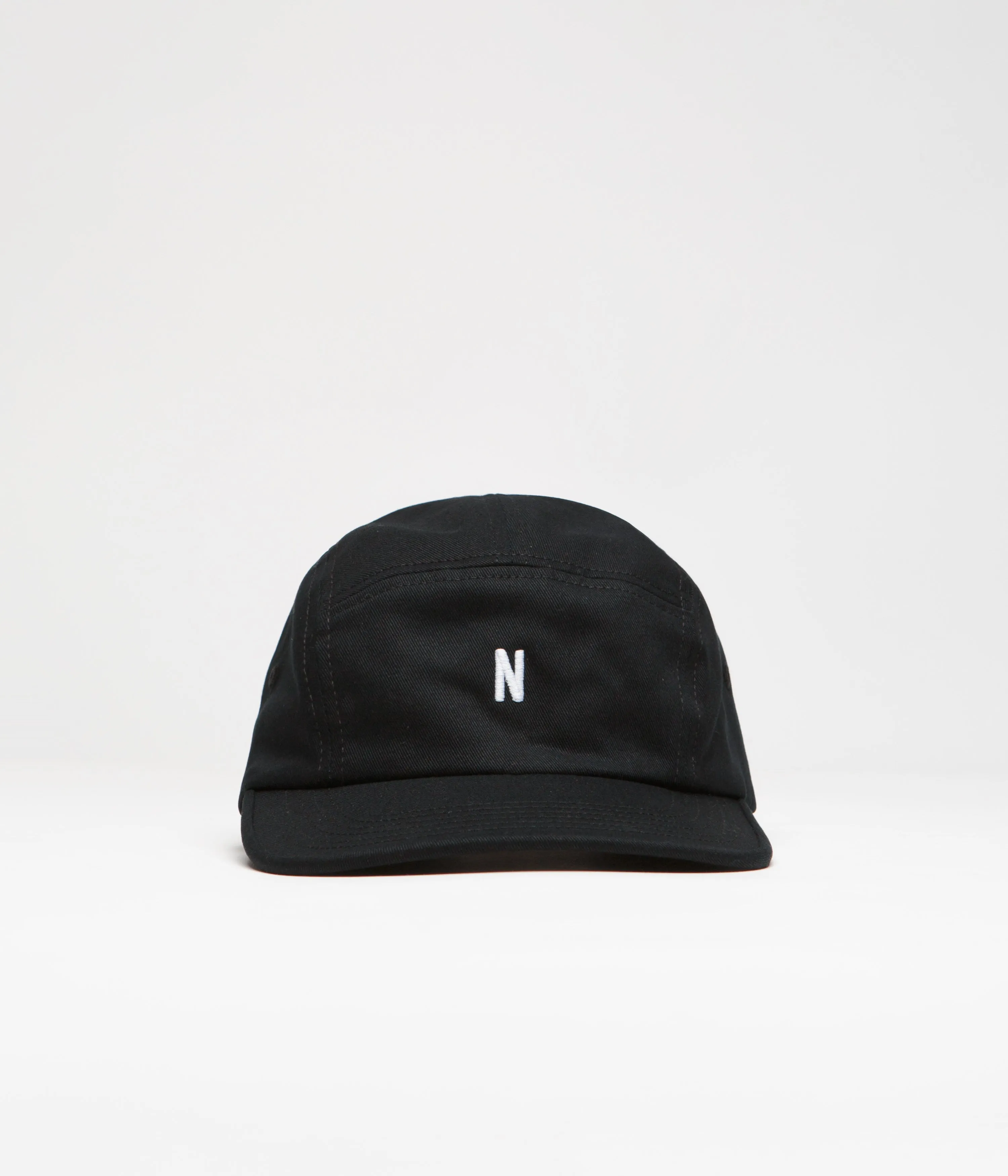 Norse Projects Twill 5 Panel Cap - Black