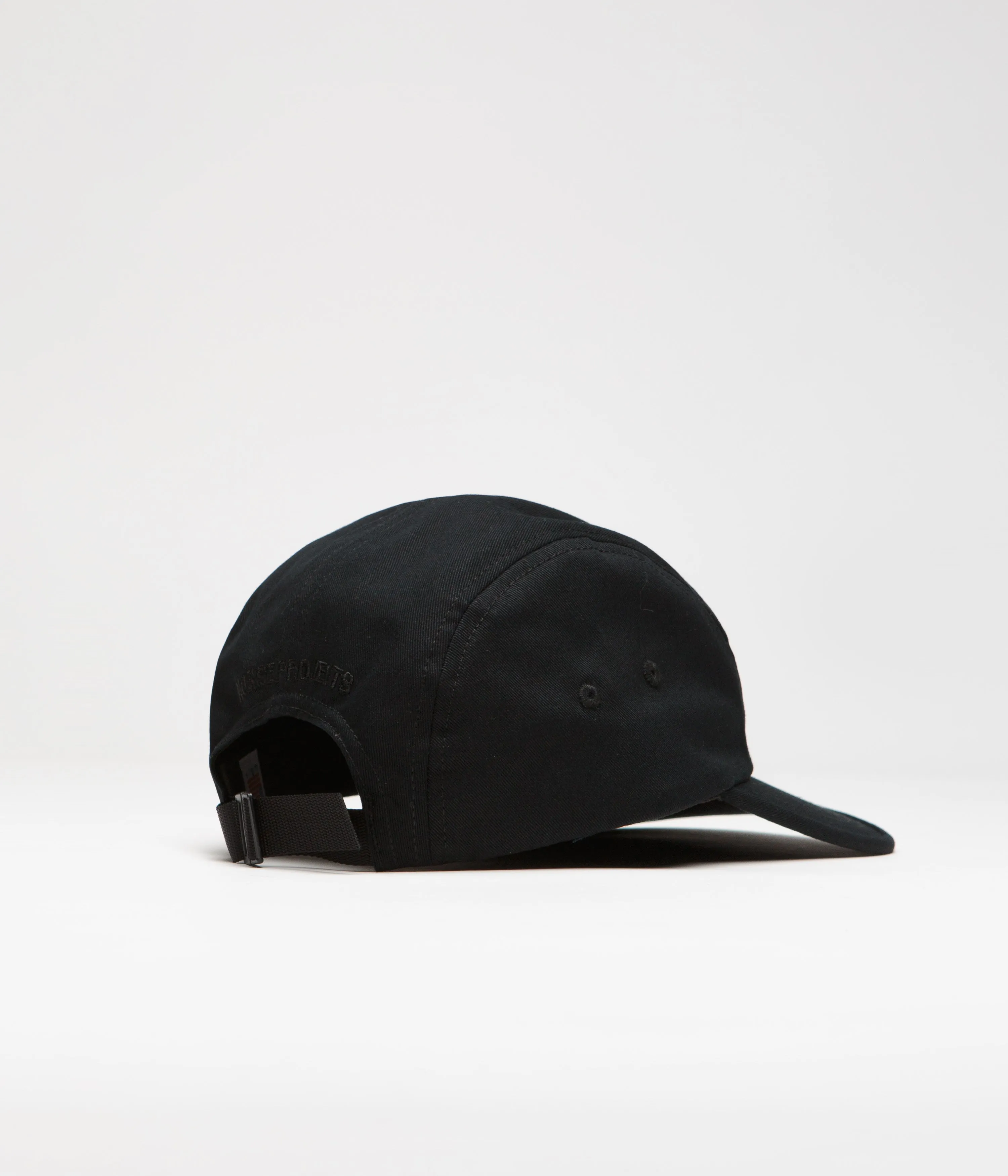Norse Projects Twill 5 Panel Cap - Black