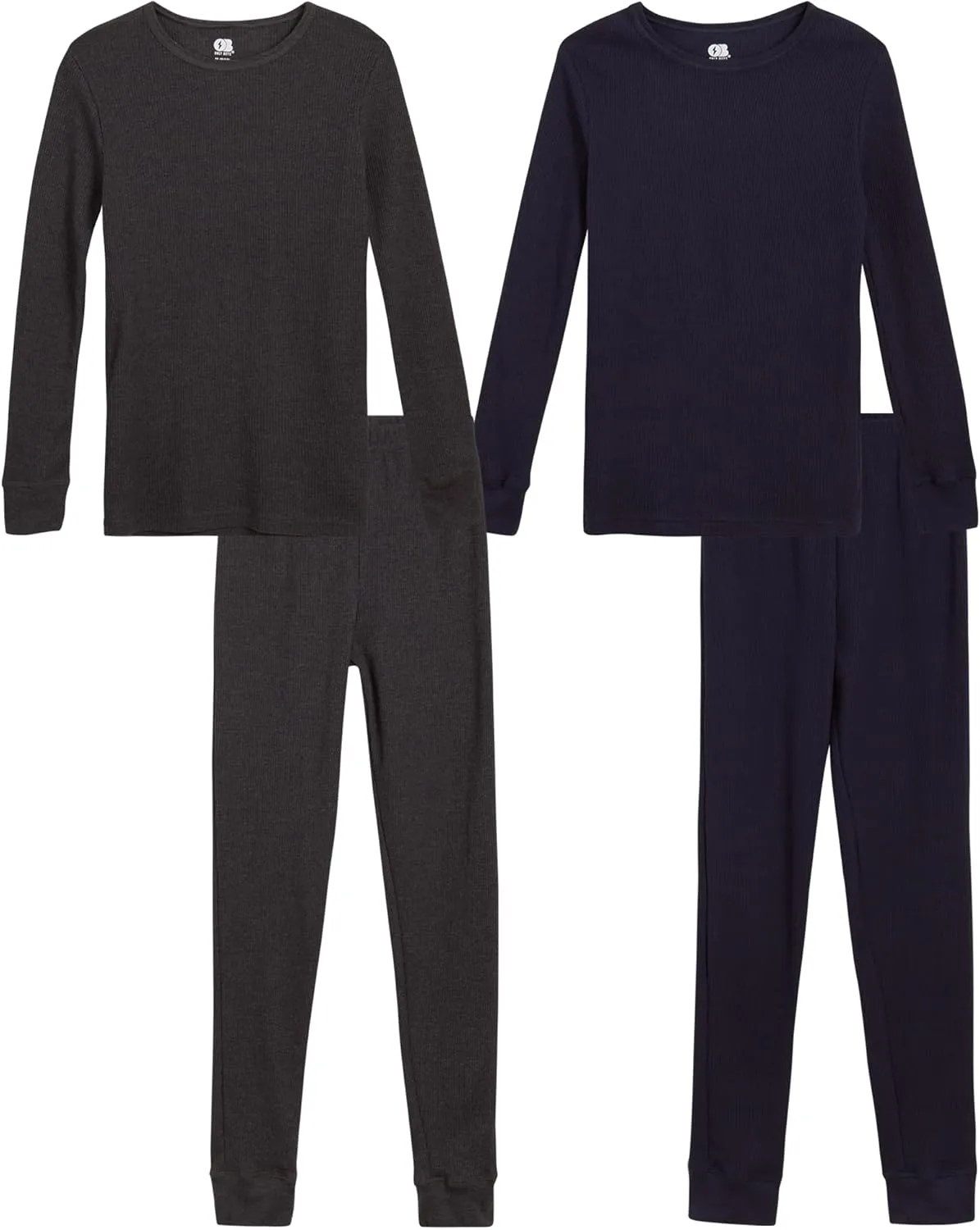 ONLY BOYS Thermal Underwear Set  4 Piece Waffle Knit Top and Long Johns (2T-16)