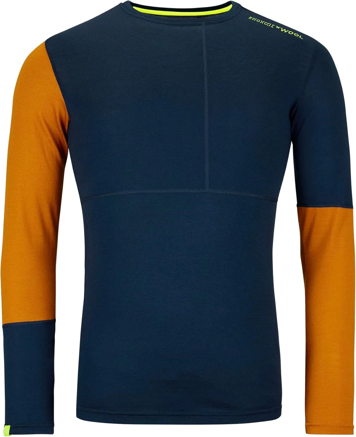 Ortovox Men's 185 Rock'n'Wool Long Sleeve Base Layer, Soft Breathable Merino Wool Base Shirt for Winter Touring & Skiing