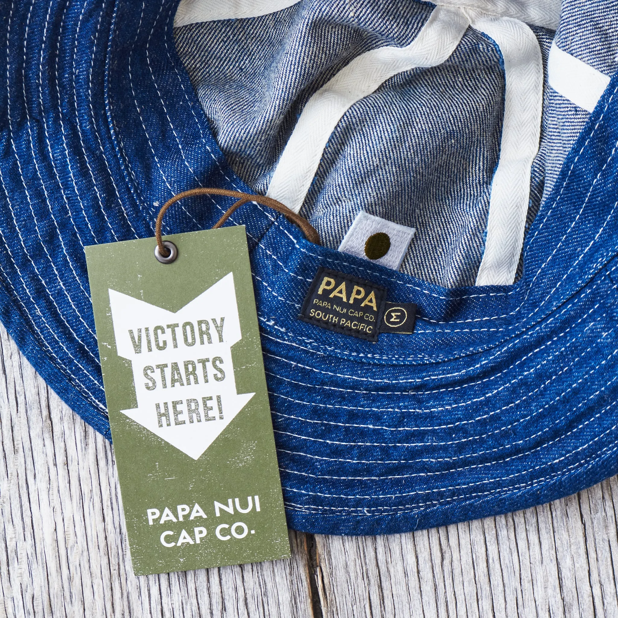 Papa Nui Cap Co. Army Denim Hat