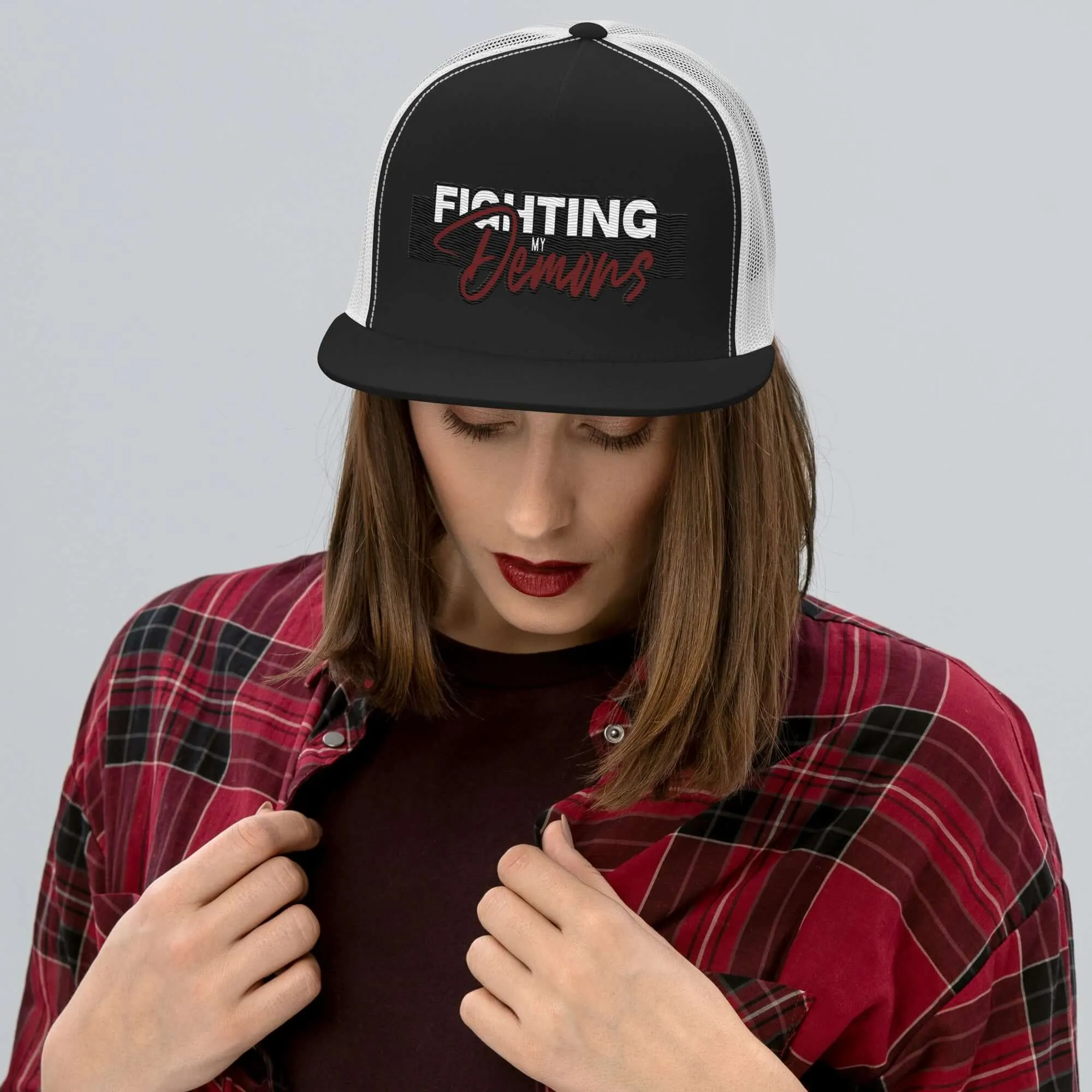 "Fighting My Demons" Snapback Trucker Cap (Color options available)