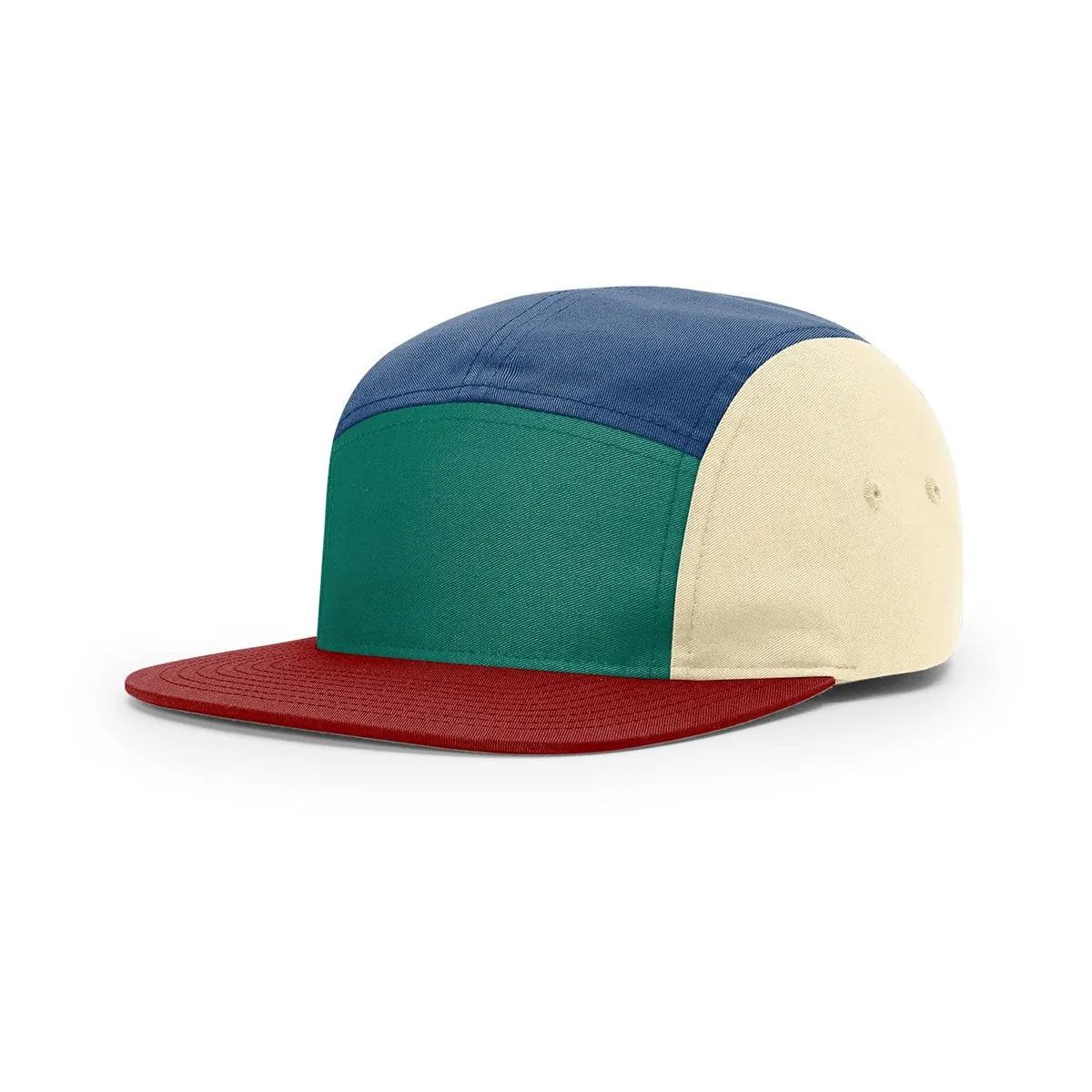 Richardson Teal/Blue Ribbon/Dark Cardinal/Birch Street 5 Panel Strapback Cap