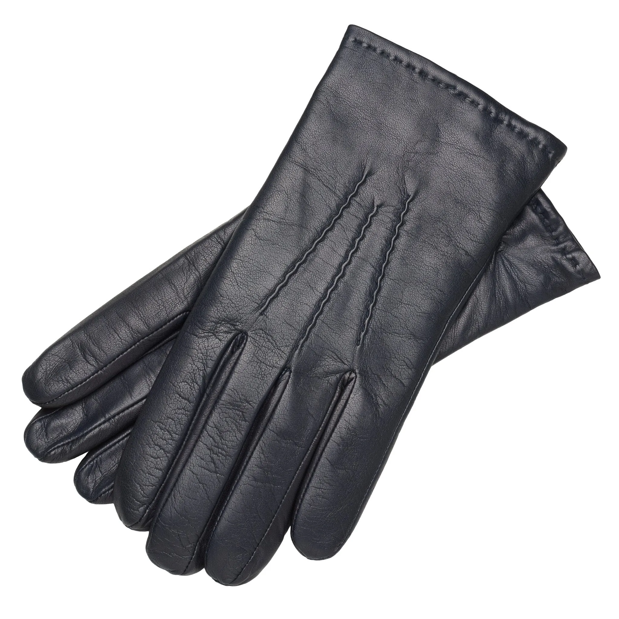 San Severo Blue Navy Leather Gloves