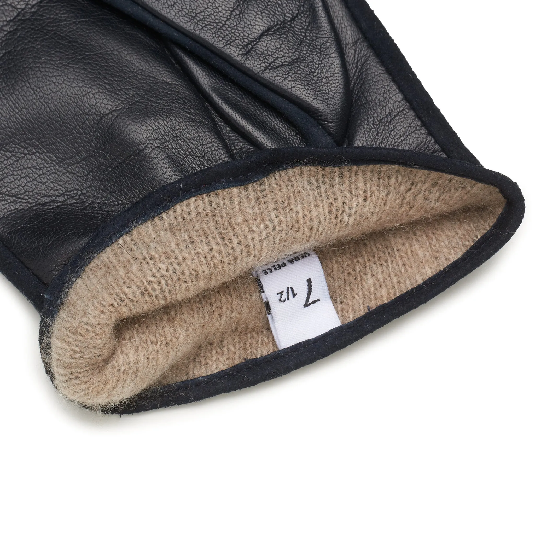 Sassari Navy Blue Leather Gloves