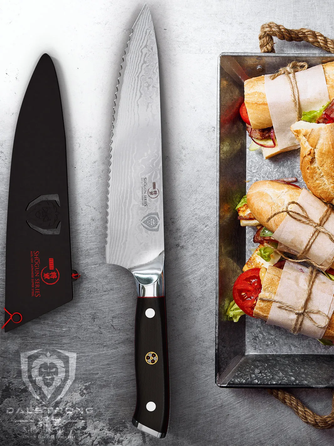 Serrated Chef's Knife 7.5" | Shogun Series | ELITE | Dalstrong ©