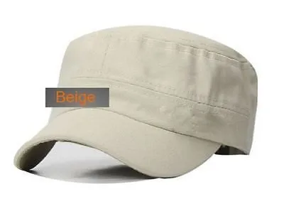 Sidiou Group Classic Solid Plain Vintage Army Hat Unisex Cadet Patrol Cap Adjustable Baseball Cap