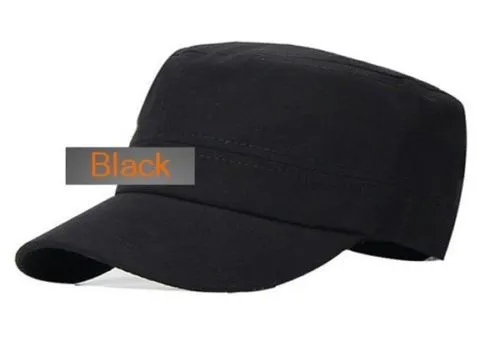 Sidiou Group Classic Solid Plain Vintage Army Hat Unisex Cadet Patrol Cap Adjustable Baseball Cap