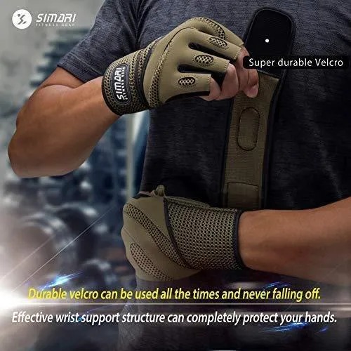 SIMARI Workout Gloves for Women Men,Training Gloves with Wrist Support for Fitness Exercise Weight Lifting Gym Lifts,Made of Microfiber SMRG905