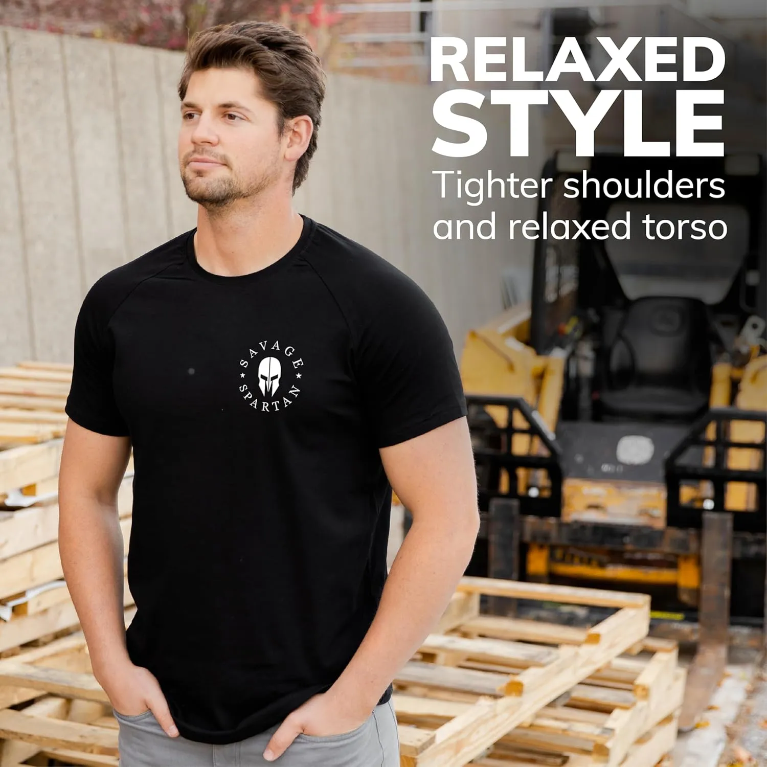 T-Shirt for Men - American Warrior Helmet Athletic Tee
