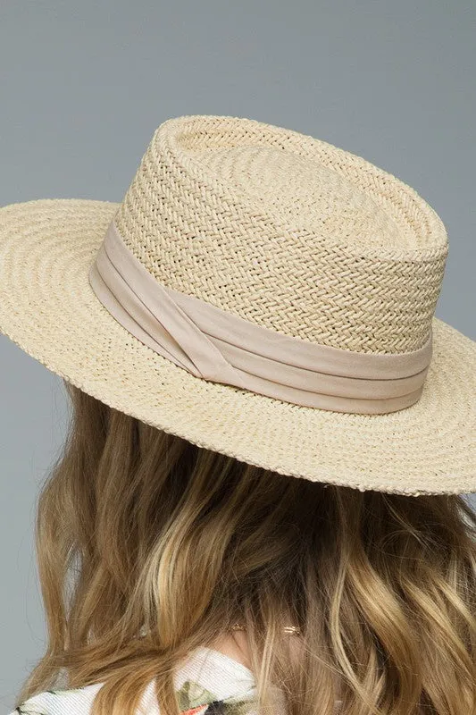 The Colleen Straw Boater Hat