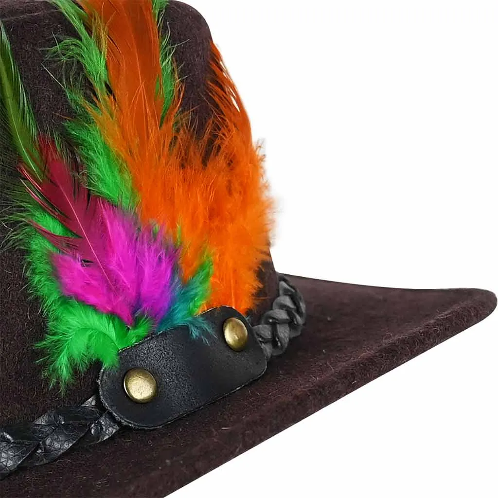 Traditional Bavarian Country Man Wool Hat Brown
