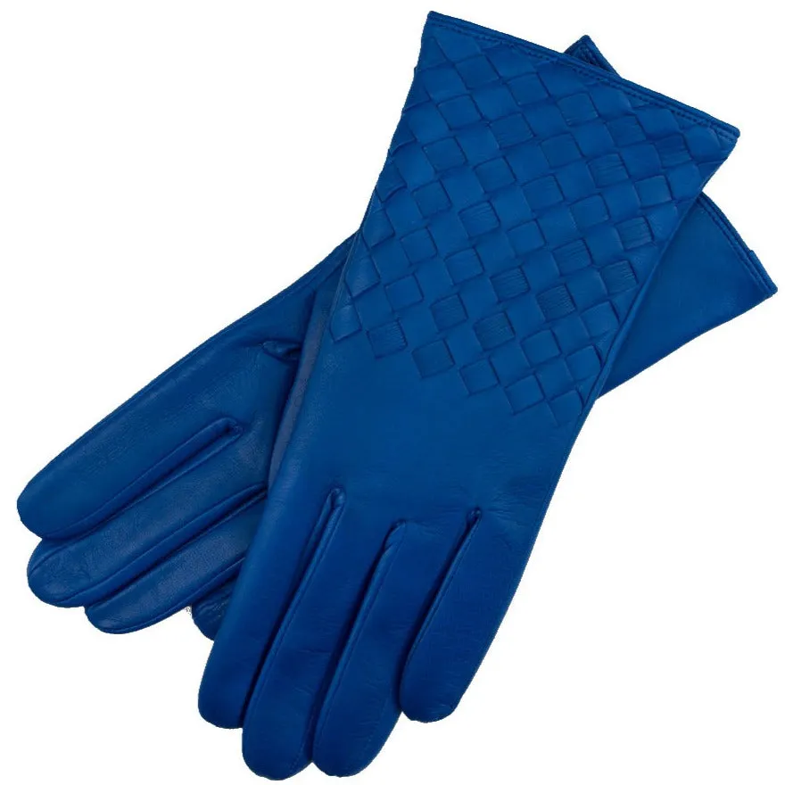 Trani Royal blue Leather Gloves