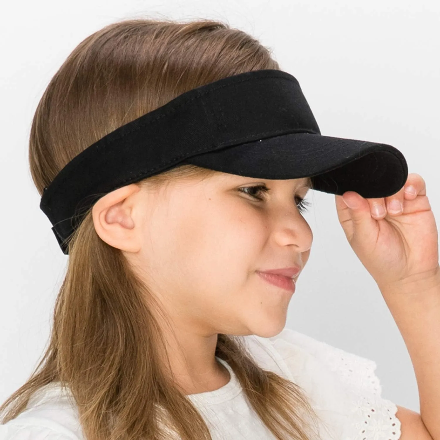 Trendy Apparel Shop Infant Size Adjustable Summer Visor Cap