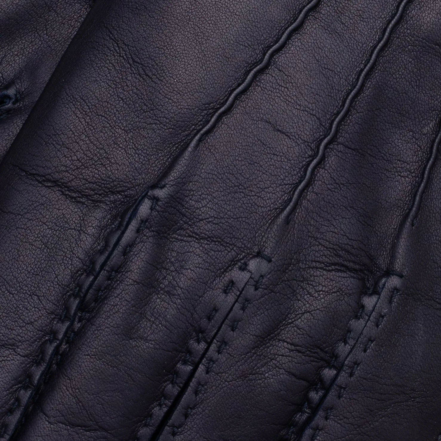 Treviso Navy Blue Leather Gloves