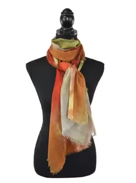 Umbria Scarf - Orange - 19.5" X 71"