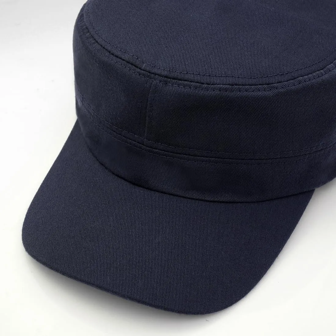 Unisex Cadet Army Cap Flat Top Cap Twill Military Corps Hat for Women Men