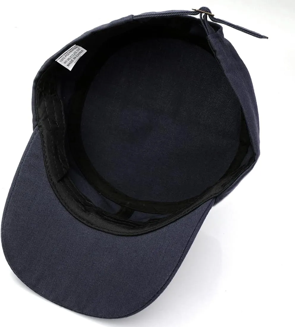 Unisex Cadet Army Cap Flat Top Cap Twill Military Corps Hat for Women Men