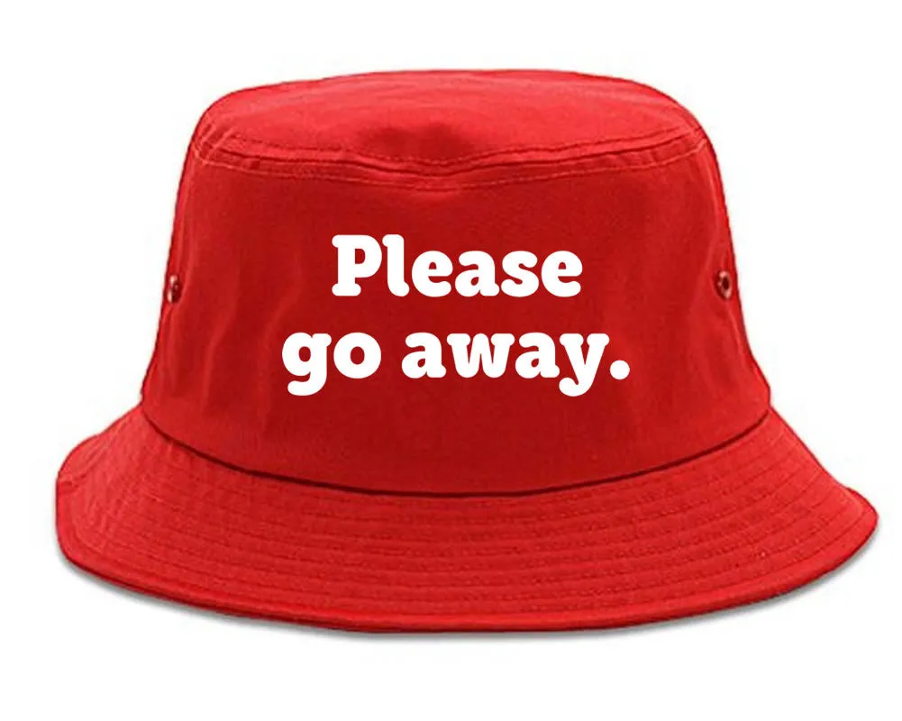 Very Nice Please Go Away Black Red Red Bucket Hat Red