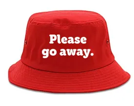 Very Nice Please Go Away Black Red Red Bucket Hat Red