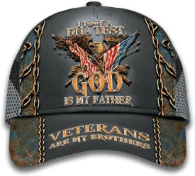 Veterans Baseball Hat - Men's Cap with Eagle Pattern, Gift Idea for Veterans Day, Memorial Day