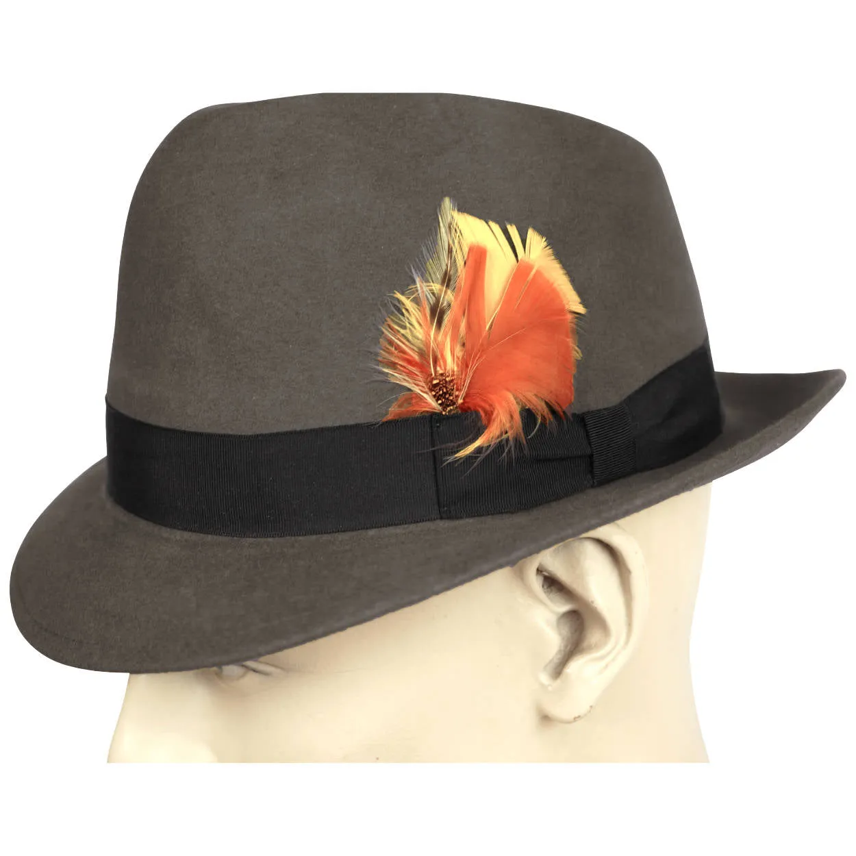 Vintage Mens Royal Stetson Fedora Hat Green Grey Medium 7 1/8