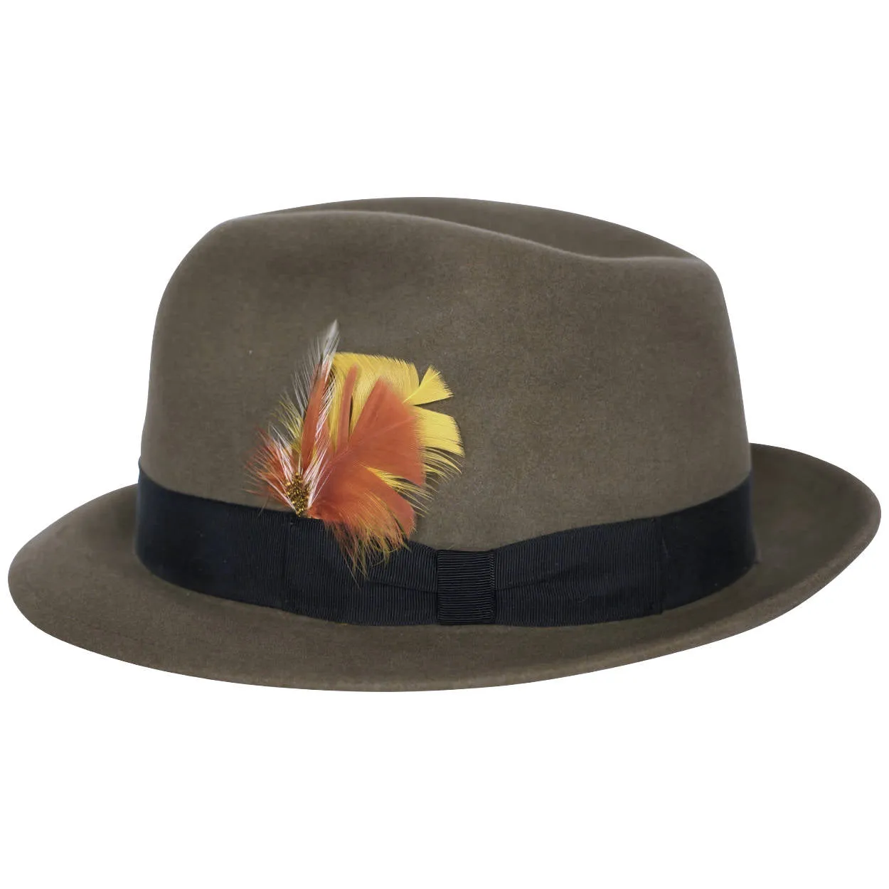 Vintage Mens Royal Stetson Fedora Hat Green Grey Medium 7 1/8