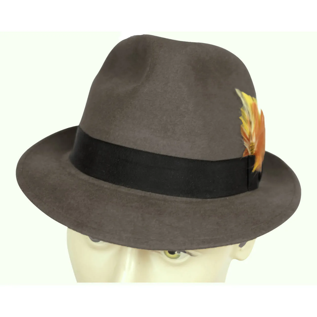 Vintage Mens Royal Stetson Fedora Hat Green Grey Medium 7 1/8
