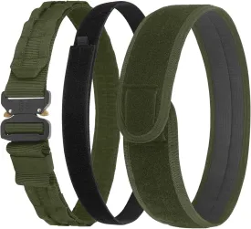 VISMIX Tactical Belt, Quick Release 1.75" MOLLE Battle Belt with Inner Belt and Anti-Slip Pad- Heavy Duty Battle Belts