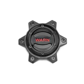 Warn Wheel Center Cap - Red Logo - Black - Warn Epic Wheels