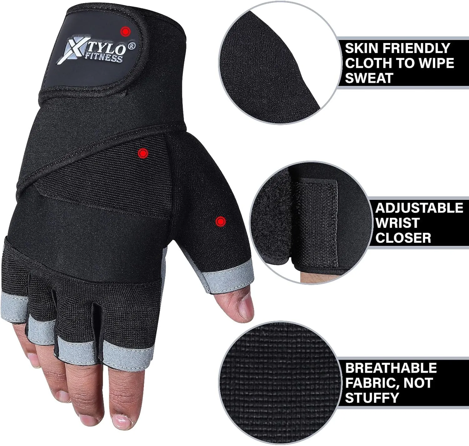 Weight Lifting Gloves for Men and Women - Premium Gym Gloves with Superior Grip, Wrist Support, Full Palm Protection with Padded Design for Weight Training, Fitness