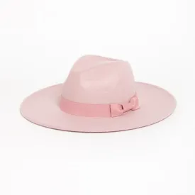 WIDE BRIM RIBBON FEDROA HAT