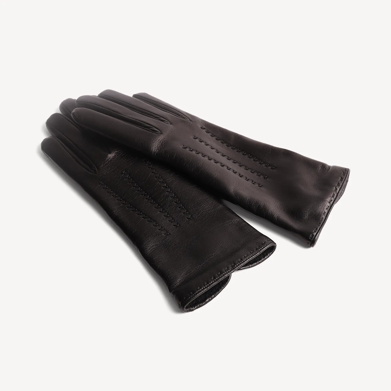 Women's Leather Nappa Gloves - Black