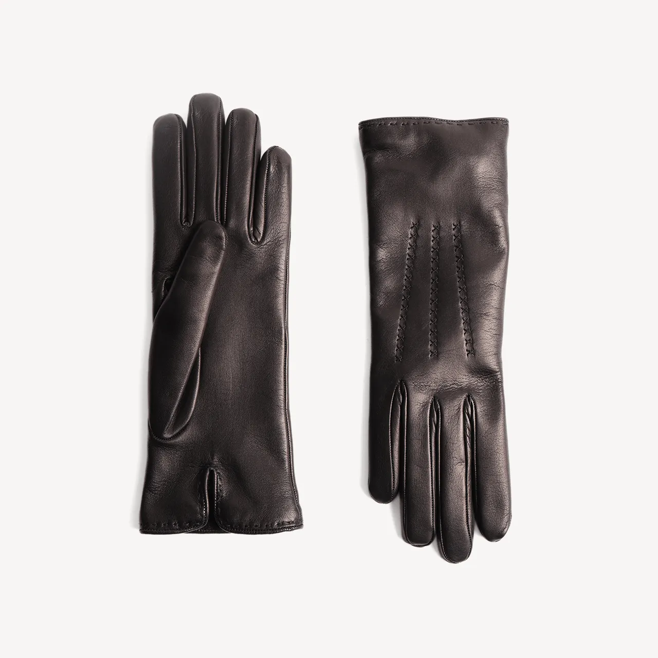 Women's Leather Nappa Gloves - Black