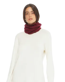 Women's Pure Cashmere Collar Scarf Bordeaux