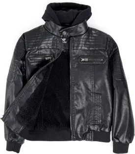 X RAY Teen Faux Leather Jacket for Fall & Winter (S - XL), Kids Outerwear Coat, Motorcycle PU Leather Jacket for Boys