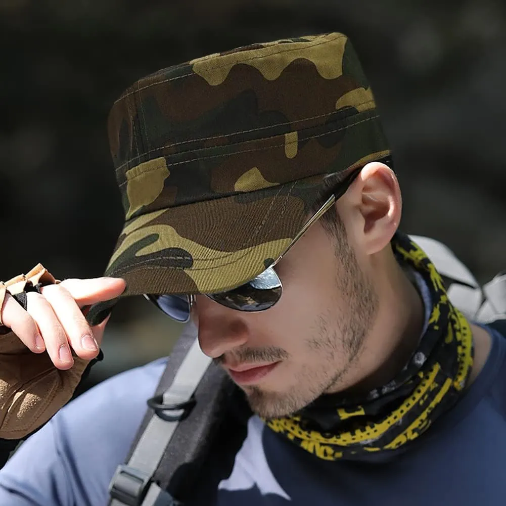 XYIYI Unisex Cotton Basic Cadet Army Cap Everyday Military Style Hat