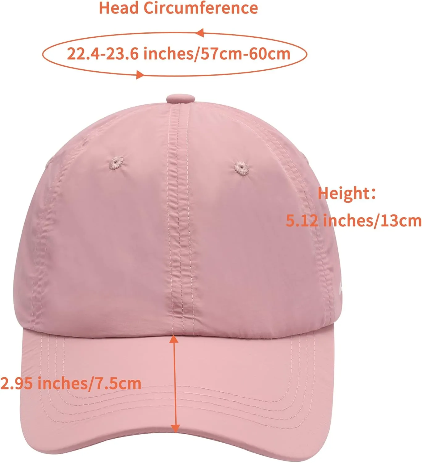 ZLYC Quick Dry Baseball Cap for Women Men Unstructured Sports Golf Tennis Hat